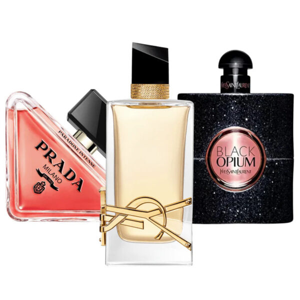 Combo of 3 Women's Perfumes – Prada Paradoxe, YSL Libre, YSL Black Opium (Eau de Parfum 100ml)