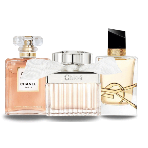 Set of 3 Women's Perfumes – Coco Mademoiselle by Chanel, Libre by Yves Saint Laurent & Chloé Signature (100 ml)